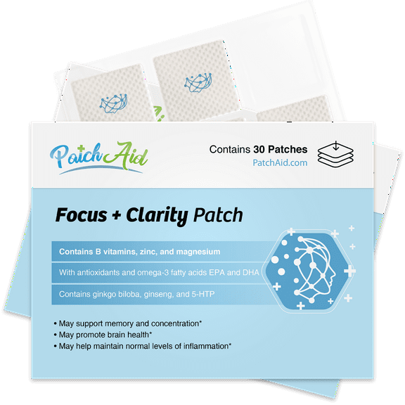 Focus and Clarity Vitamin Patch by PatchAid Size: 1-Month Supply