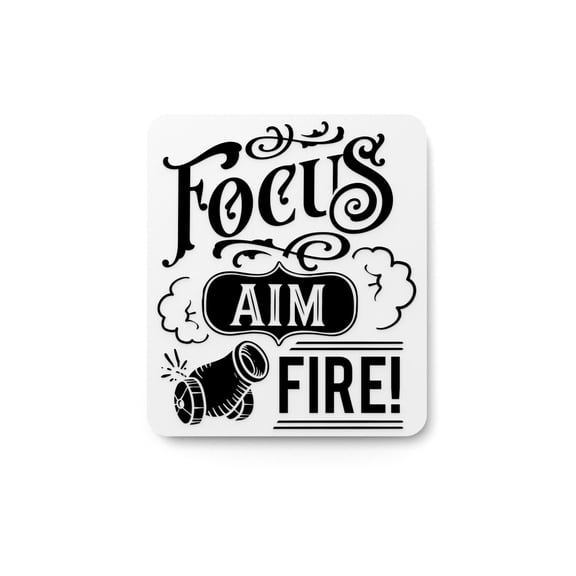 Focus and Fire Bathroom Sign  Funny Humor Wall Decor for Home and Office