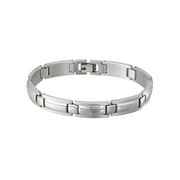 Focus for Men by Focus Men Modern Line Bracelet in Brilliant White Stainless Steel, 8.5"
