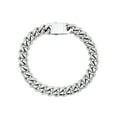 thumbnail image 1 of Focus for Men by Focus Men Solid Bold, Signature Curb Link Bracelet in Brilliant White Stainless Steel, 9"., 1 of 5