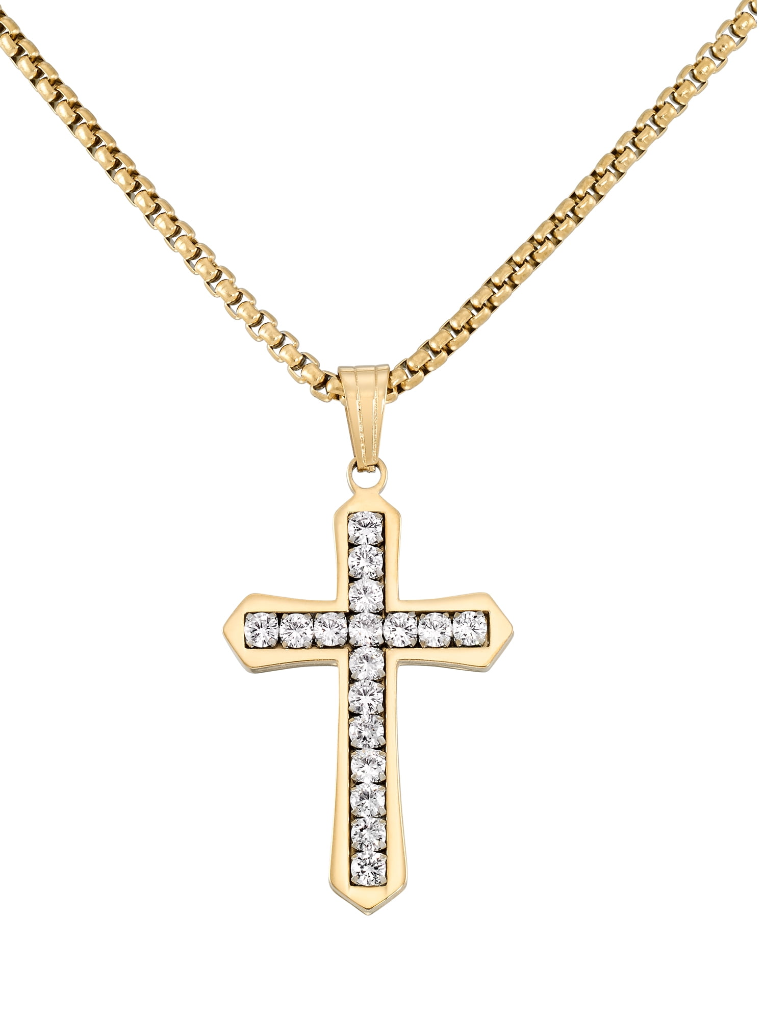 Focus for Men by Simone I. Smith, Elegant Cross Pendant with Brilliant ...