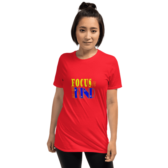 Focus on Being Kind Short-Sleeve Unisex T-Shirt (Red, M)