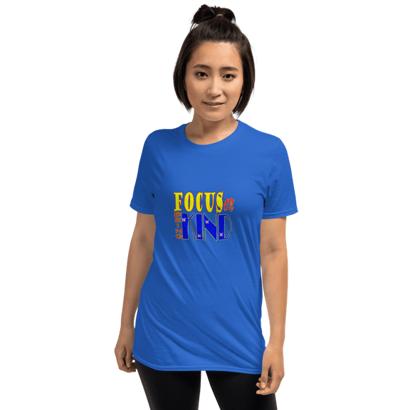Focus on Being Kind Short-Sleeve Unisex T-Shirt (Royal, L)