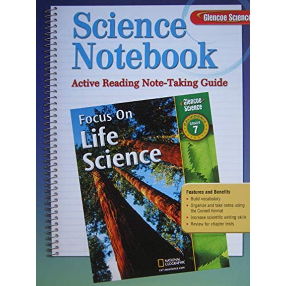 Pre-Owned Focus on Life Science, California Glencoe Grade 7 Active Reading Note-Taking Guide Paperback