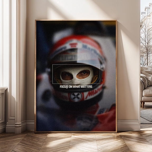 Focus on What Matters Motorsport Racing Quote Motivation Driver Focus Poster