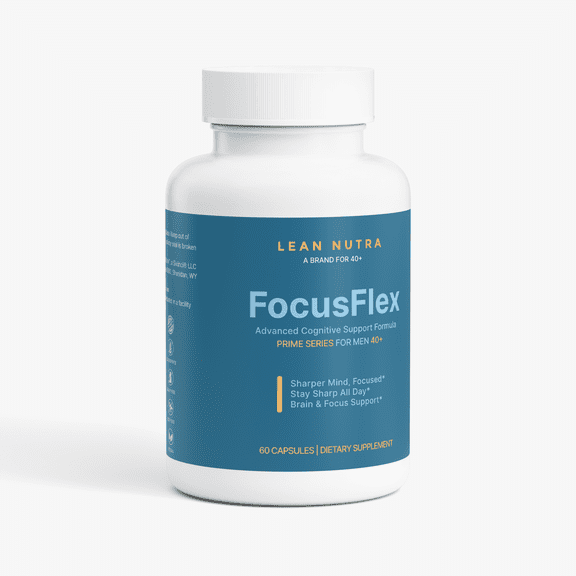 FocusFlex Nootropic Cognitive Support Supplement for Men Over 40, 60 Capsules