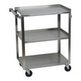thumbnail image 1 of FocusFoodService 90312 15.5 in. x 24 in. Stainless Steel Utility 3 Shelf Cart, 1 of 2