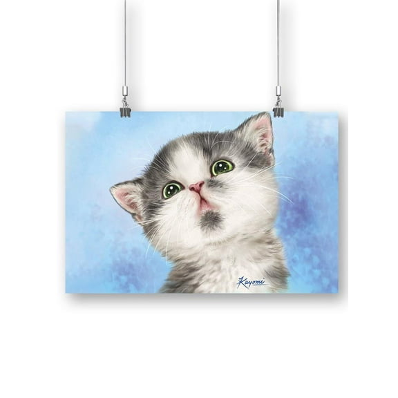 Focused Cat Poster - Kayomi Harai Designs,