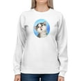 thumbnail image 1 of Focused Cat Sweatshirt Women -Kayomi Harai Designs, Female 5X-Large, 1 of 4