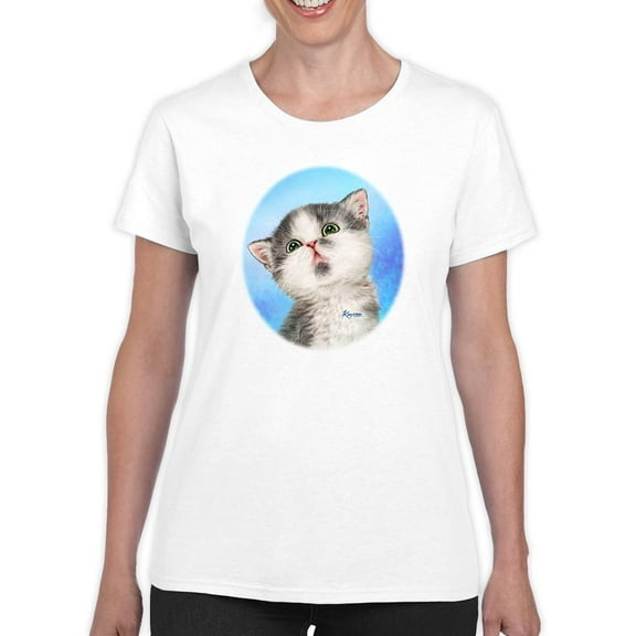 Focused Cat T-Shirt Women -Kayomi Harai Designs, Female 3X-Large