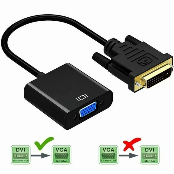 Focusedtechnology Active DVI-D Link 24+1 Male to VGA Female M/F Video Cable Adapter Converter