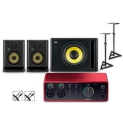 Focusrite 4i4 Gen4 with KRK ROKIT G5 Studio Monitor Pair & S10 Subwoofer Stands & Cables Included ROKIT 5