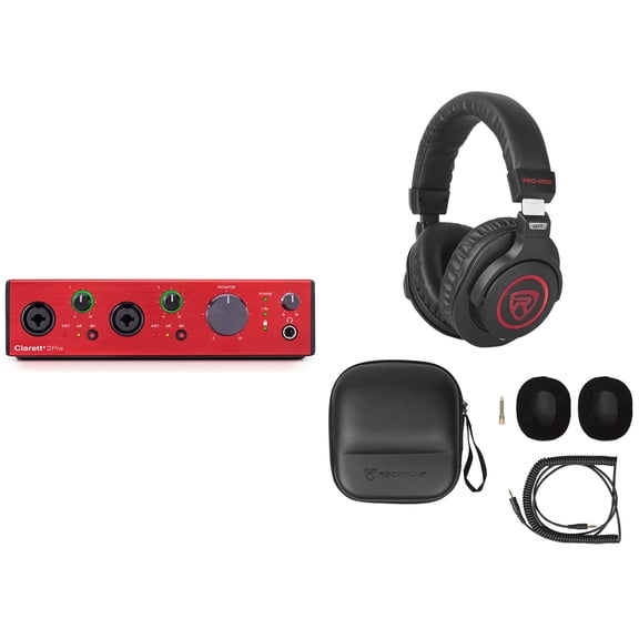Focusrite Clarett+ 2Pre USB-C Audio Recording Interface + Studio Headphones