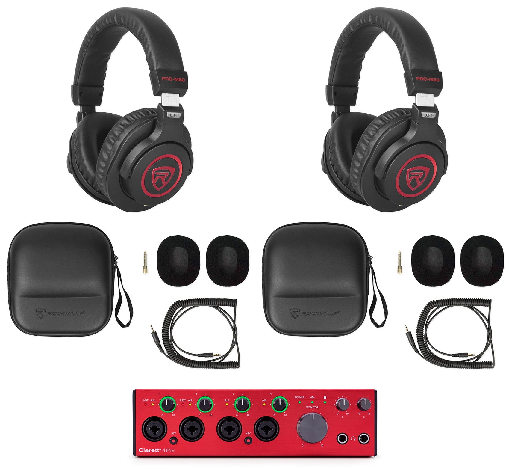 Focusrite Clarett+ 4Pre USB-C Audio Recording Interface JFET/ADAT+(2) Headphones