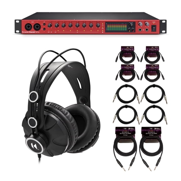 Focusrite Clarett Plus 8Pre 18-Inch and 20-Out Audio Interface Bundle