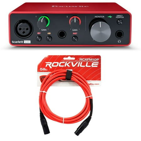 Focusrite SCARLETT SOLO 3rd Gen 192kHz USB Audio Recording Interface and XLR Cable
