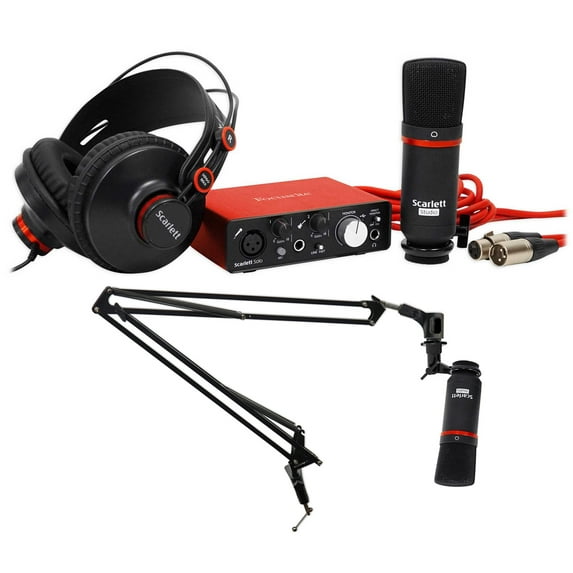 Focusrite SCARLETT SOLO STUDIO 2nd Gen USB Audio Interface+Mic+Headphones+Boom