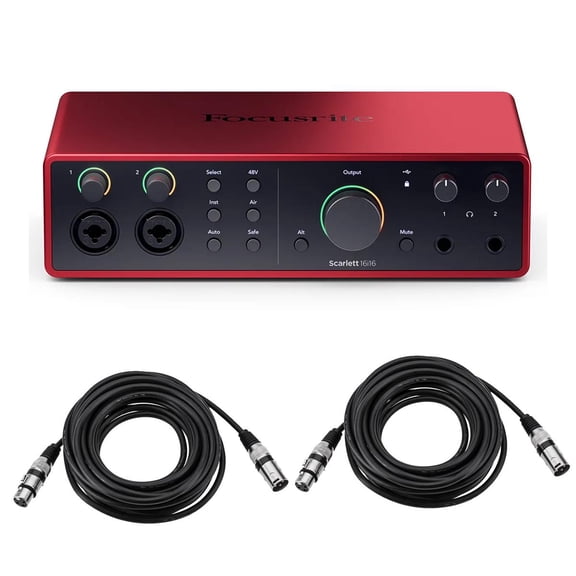 Focusrite Scarlett 16i16 4th Gen USB Audio Interface with Software Suite and XLR Cable