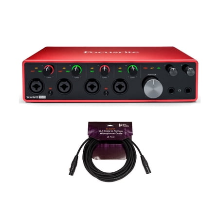 Focusrite Scarlett 18i8 3rd Gen 18x8 USB Audio Interface with XLR Cable