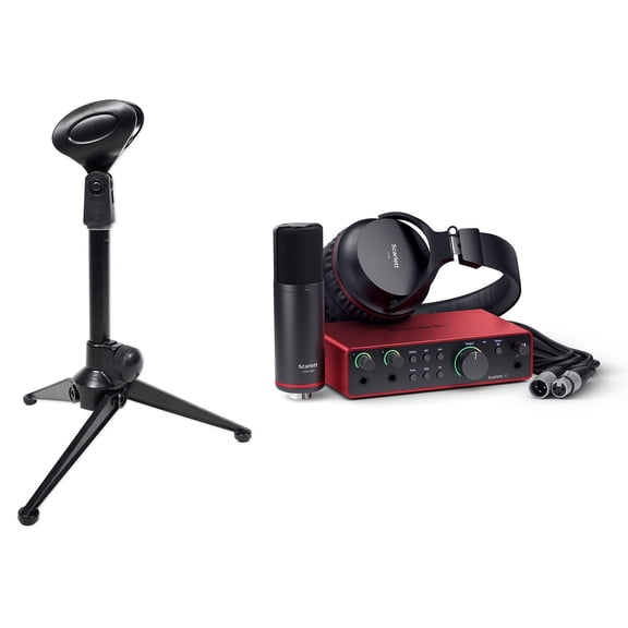 Focusrite Scarlett 2i2 Studio 4th Gen Recording Interface+Headphones+Mic+Stand