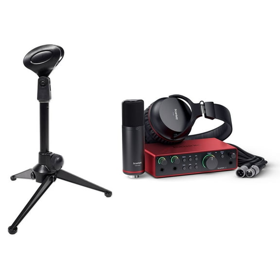 Focusrite Scarlett 2i2 Studio 4th Gen Recording Interface+Headphones+Mic+Stand