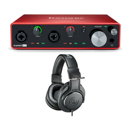Focusrite Scarlett 4i4 3rd Gen 4x4 USB Audio Interface with Headphones