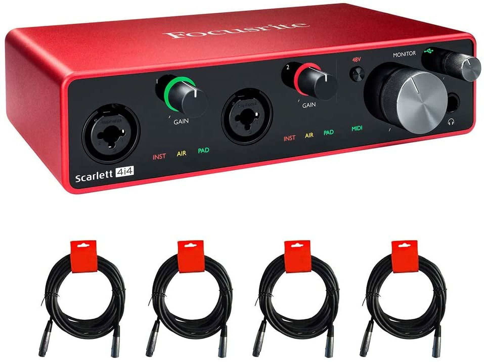 Focusrite Scarlett 4i4 3rd Gen USB Audio Interface with Pro Focusrite Scarlett 4i4 3rd Gen USB Audio Interface with Pro