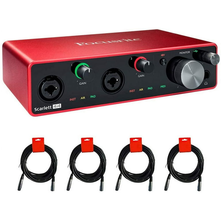 Focusrite Scarlett 4i4 3rd Gen USB Audio Interface with Pro Tools