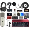 thumbnail image 1 of Focusrite Scarlett 4i4 4th Gen USB-C Audio Interface Bundle with Mic, Headphones & Software, 1 of 8