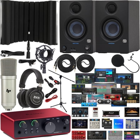 Focusrite Scarlett Solo 4th-Gen USB-C Recording Bundle – Interface, Monitors, Mic & Studio Gear