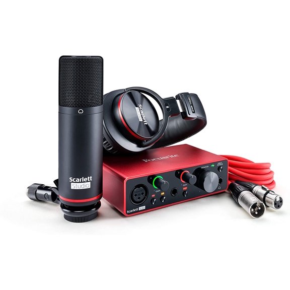 Focusrite Scarlett Solo Studio (3rd Gen) USB Audio Interface and Recording Bundle with Pro Tools
