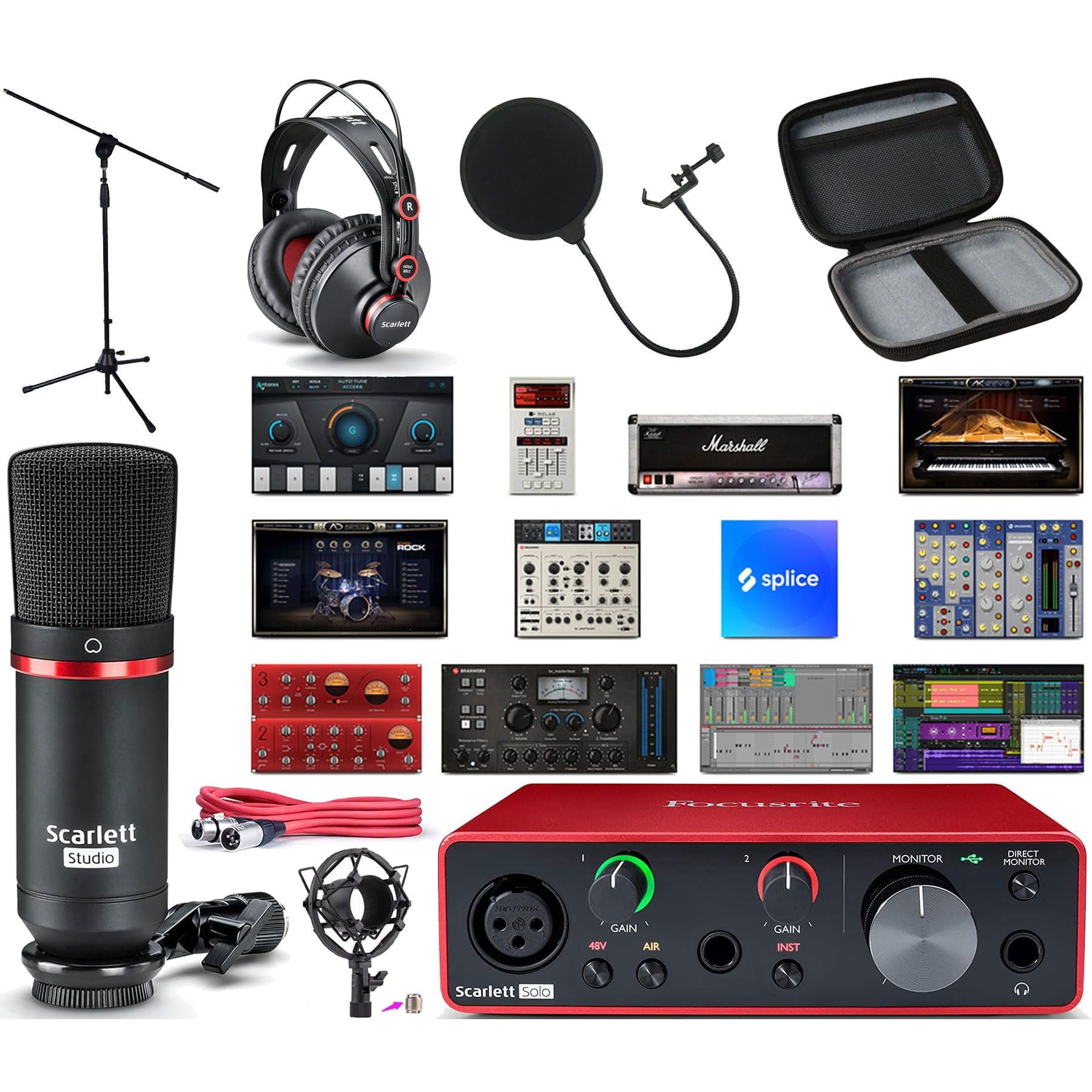 Focusrite Scarlett Solo Studio 3rd Gen USB-C Bundle with CM25 MkIII Mic ...