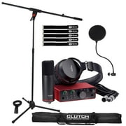 واجهة صوت USB من الجيل الثالث من Focusrite Scarlett Solo Studio مع حامل ذراع وحزمة تصفية البوب