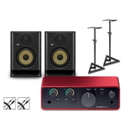 Focusrite Solo Gen4 with KRK ROKIT G5 Studio Monitor Pair Stands & Cables Included ROKIT 5