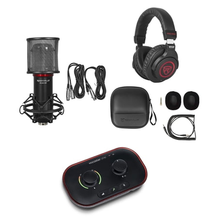 Focusrite Vocaster One Person Podcast Podcasting Studio Interface+Headphones+Mic