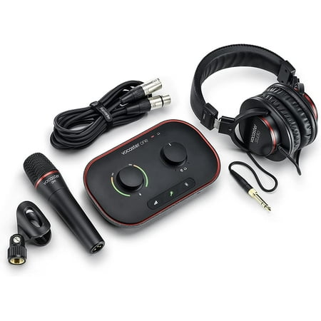 Focusrite - Vocaster One Studio is the essential broadcast quality podcast kit for solo creators - Black