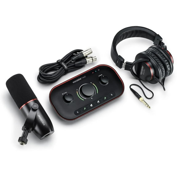 Focusrite Vocaster Two Studio Ultimate Podcasting Kit with Vocaster DM14v Microphone and HP60v Headphones