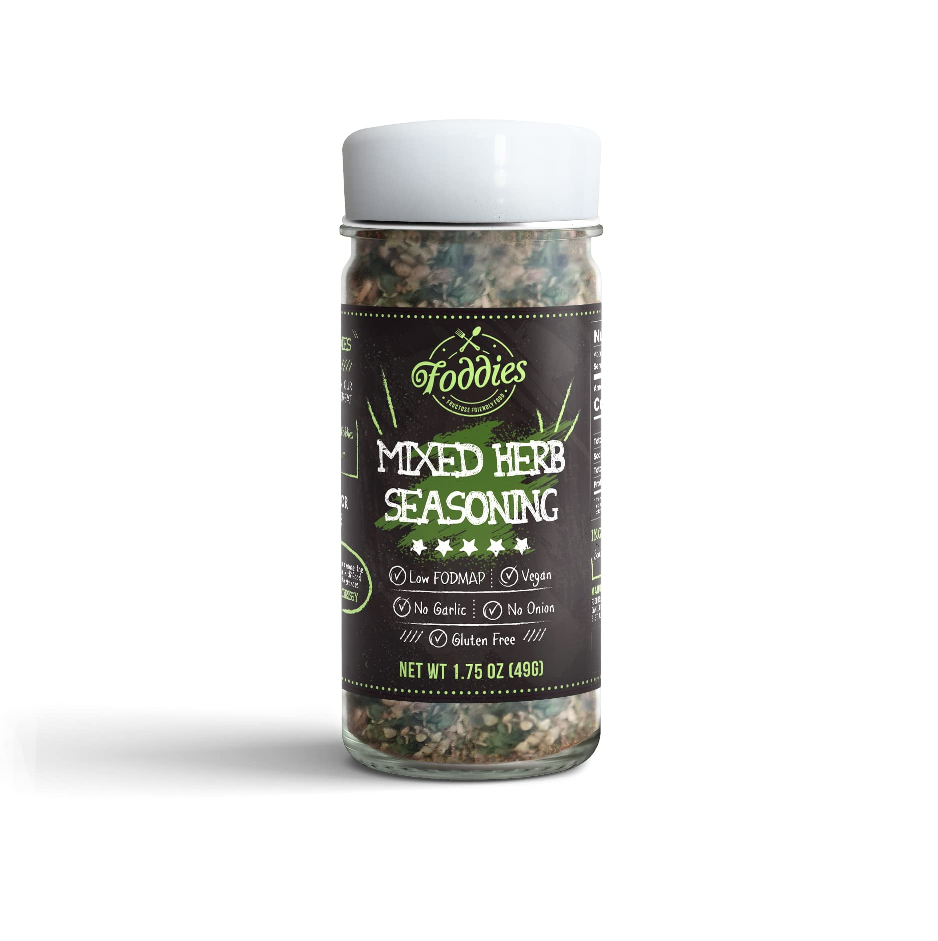 Foddies Mixed Herb Seasoning, AIF4 Low FODMAP, Gluten Free, No Onion No