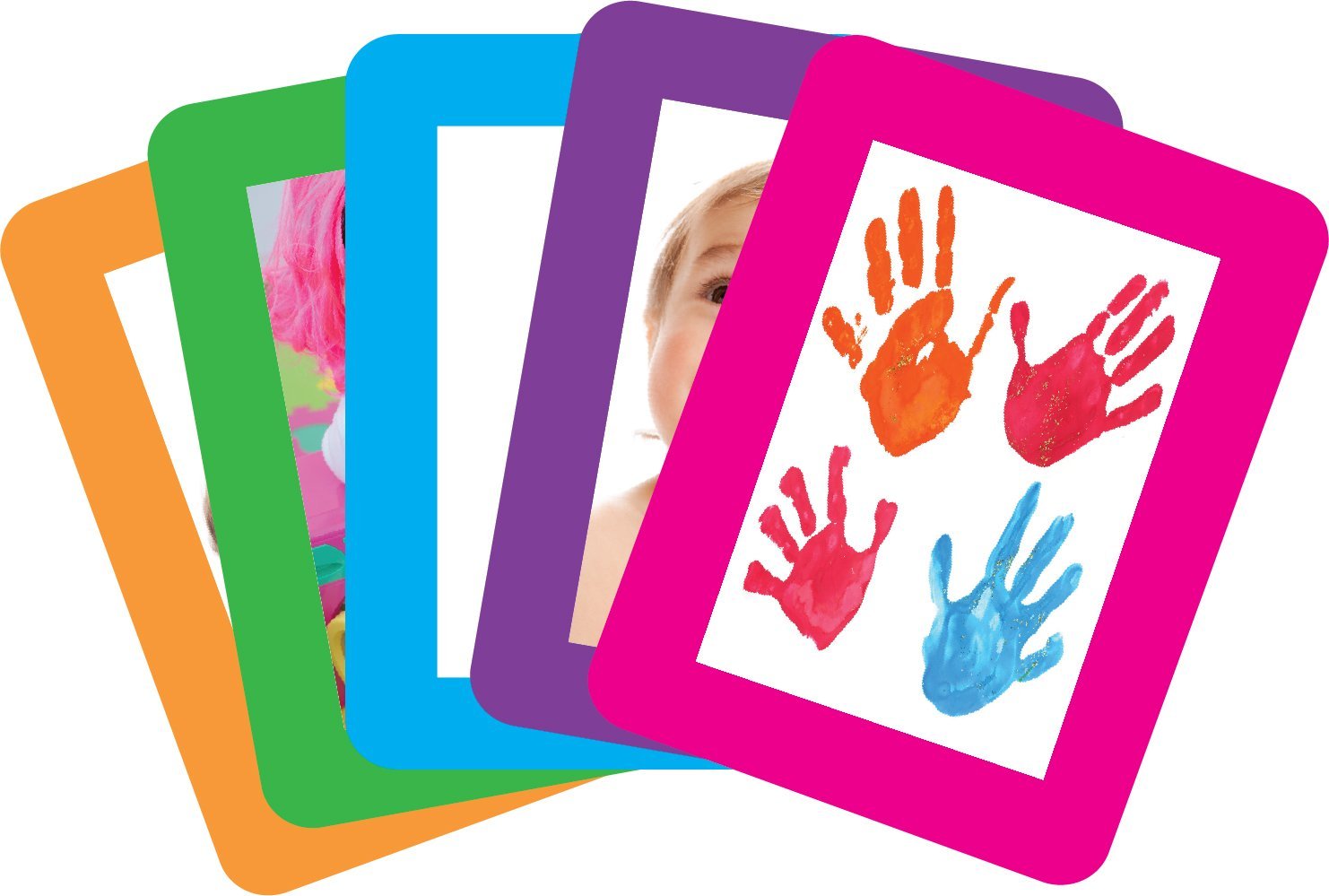 Fodeez Frames 8.5" x 11" Adhesive Picture Frames/Dry Erase Boards, Bright Solid Colors (FF-8511-05-SOL-BRIGHT)