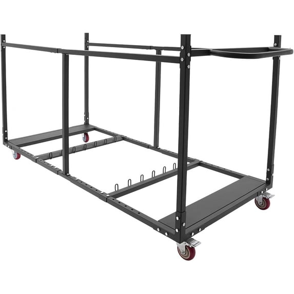 Foding Tble Chair, Cart Rolling Storge Rack for Folding Tale and Round, Heavy Duty Tabe Trolley for Storage Capacity 10 60-inch Round Tables for Hotls, Banquet Halls and Weddings
