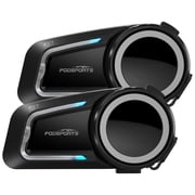 Fodsports 2 pack FX7 Mesh Intercom Bluetooth Motorcycle Helmet Headset,Dual Core BT5.4,Max 10 Riders 2000m, Audio Mixing+FM+Music Share