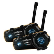Fodsports FX8 Pro Motorcycle Helmet Intercom Bluetooth Headset for 8 Riders 1000m Wireless Communication 2 Pack