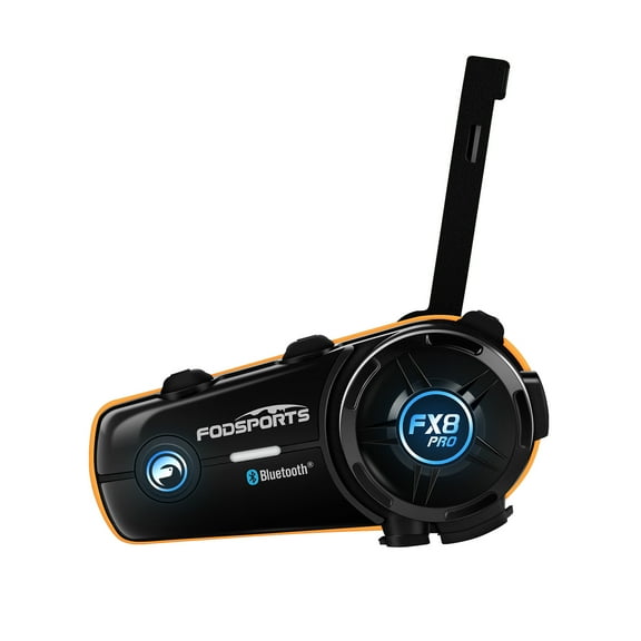 Fodsports FX8 Pro Motorcycle Helmet Intercom Bluetooth Headset with FM Radio for 8 Riders 1000m Wireless Communication System