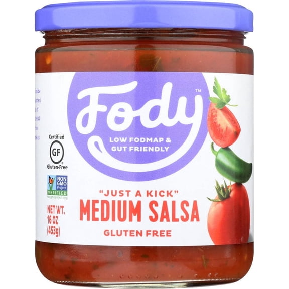 Fody Food Co Medium Salsa (Low Fodmap) 16 Oz - Pack Of 6