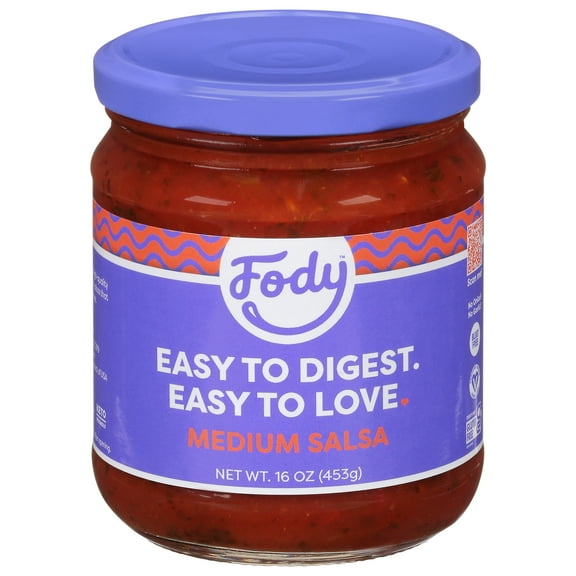 Fody Food Company Medium Salsa Low FODMAP 16 oz (Pack of 6)