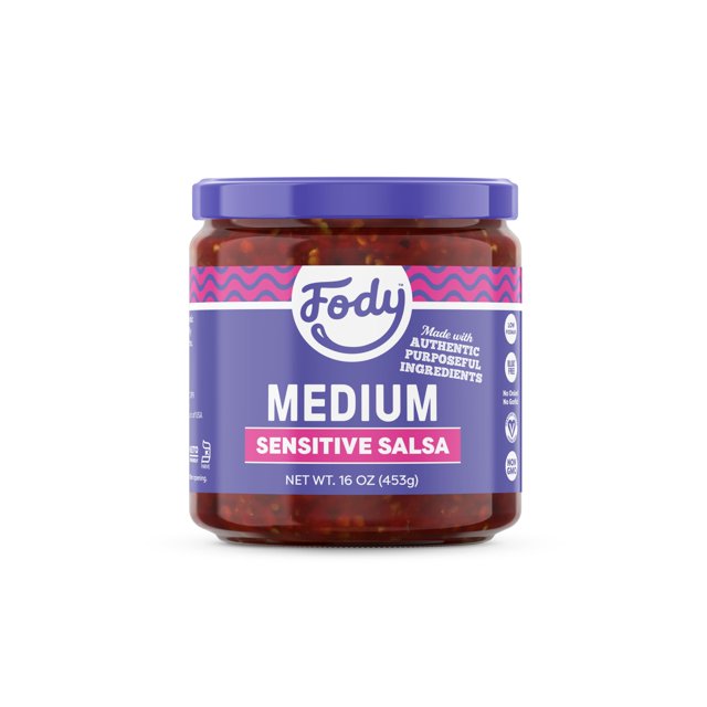 Fody Foods Vegan Medium Salsa, Chunky Tomato Jalapeno Salsa, Low Fodmap