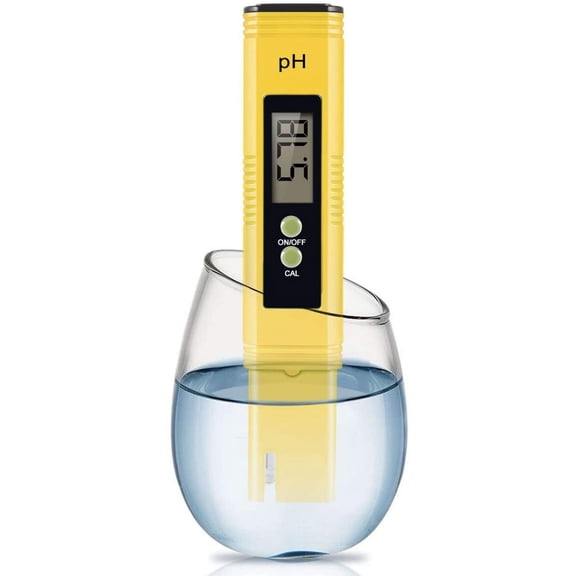 Foeses Digital PH Meter, PH Meter 0.01 PH High Accuracy Water Quality Tester with 0-14 PH Measurement Range for Household Drinking, Pool and Aquarium Water PH Tester Design with ATC