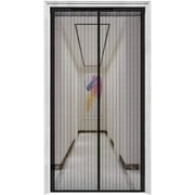 Foeses Magnetic Screen Door with 32 Magnets Heavy Duty Mesh Curtain, Fits Doors Up to 39"x82", Dogs Pets Friendly Door Screen, Black