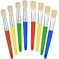 thumbnail image 1 of Paint Brushes for Kids, 8 Pcs Big Washable Chubby Toddler Paint Brushes, Easy to Clean & Grip Round and Flat Preschool Paint Brushes with No Shed Hog Bristle for Acrylic Paint, Washable Paint, 1 of 8