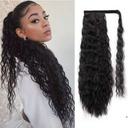 Fofosbeauty 1PCS Hair Pieces,Velcro Extensions Hair Accessories,Long Curls Wig Pieces for Women and Girls
